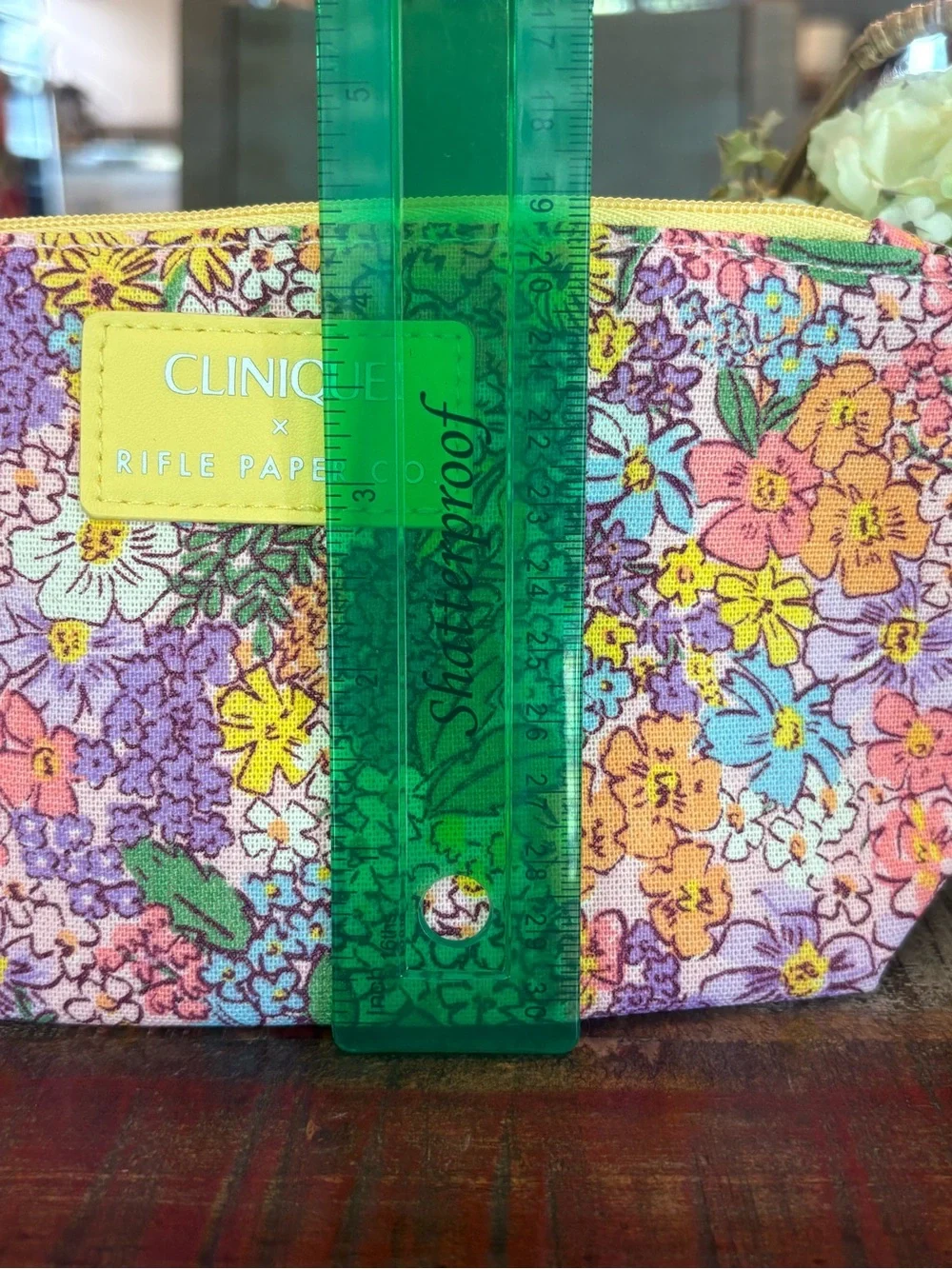 NEW Clinique x RIFLE PAPER CO Cosmetic BAG with THREE (3) Travel **MUST HAVES**